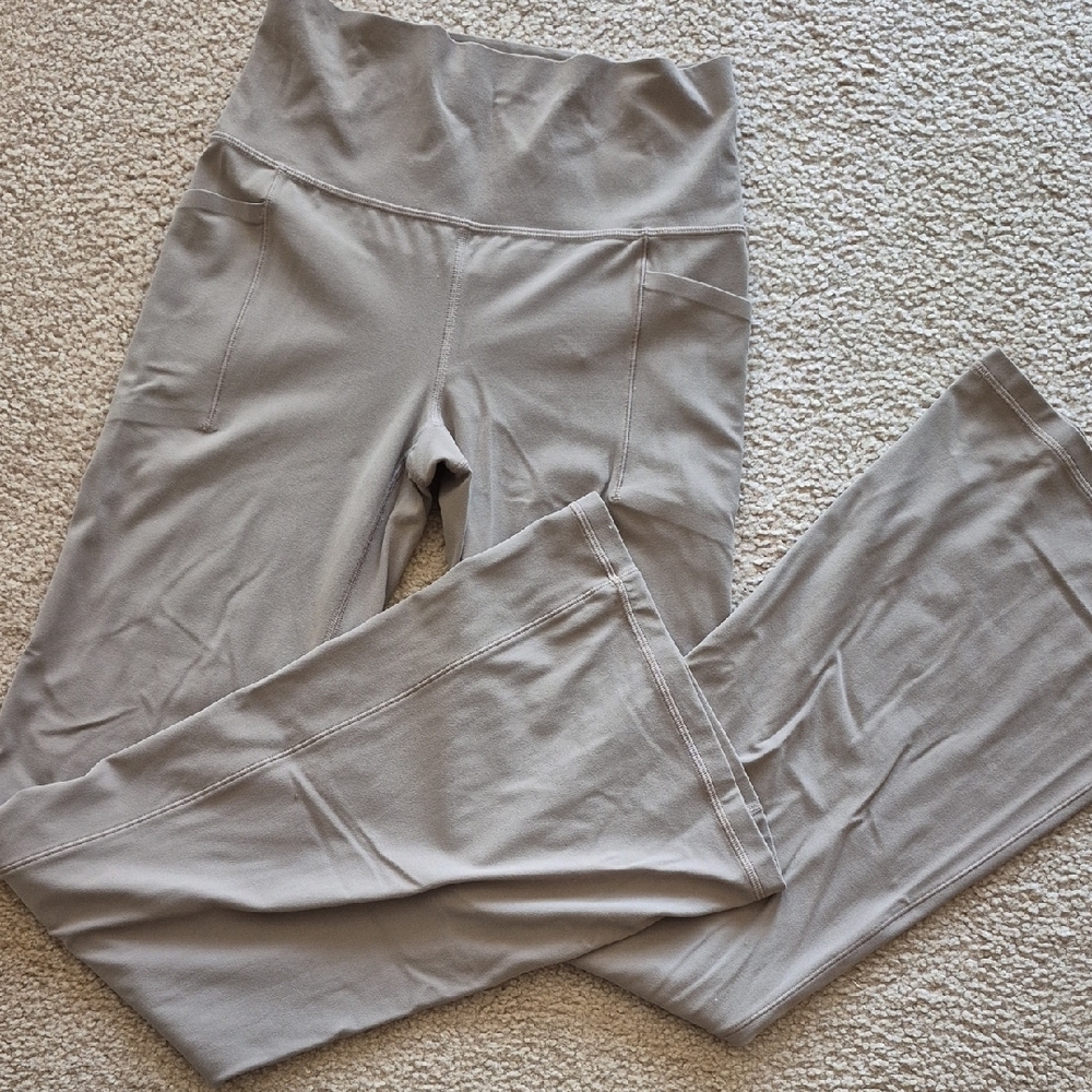 Athleta Salutation High-Waisted Taupe Flare Pant